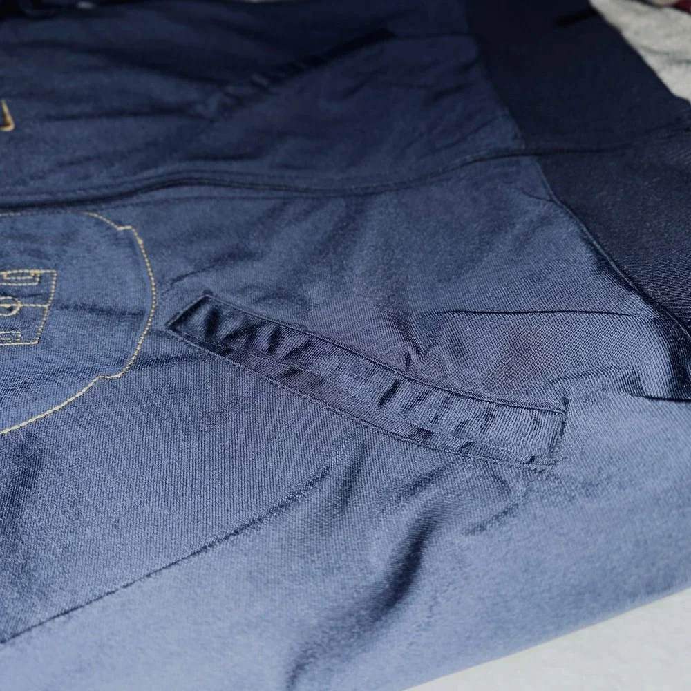 VTG 2008 Nike FC Barcelona Track Jacket Men L Blue Camp Nou Embroidered Stitched